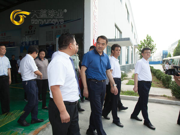 嘉祥縣縣委書記周生宏，視察天蘊(yùn)漆業(yè)公司