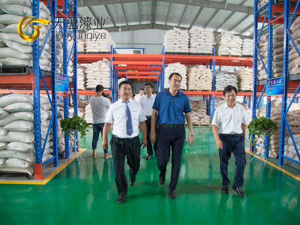 嘉祥縣縣委書記周生宏，視察天蘊(yùn)漆業(yè)公司