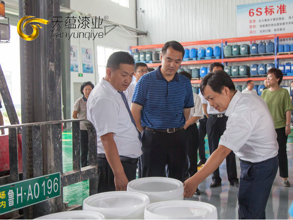 嘉祥縣縣委書記周生宏，視察天蘊(yùn)漆業(yè)公司